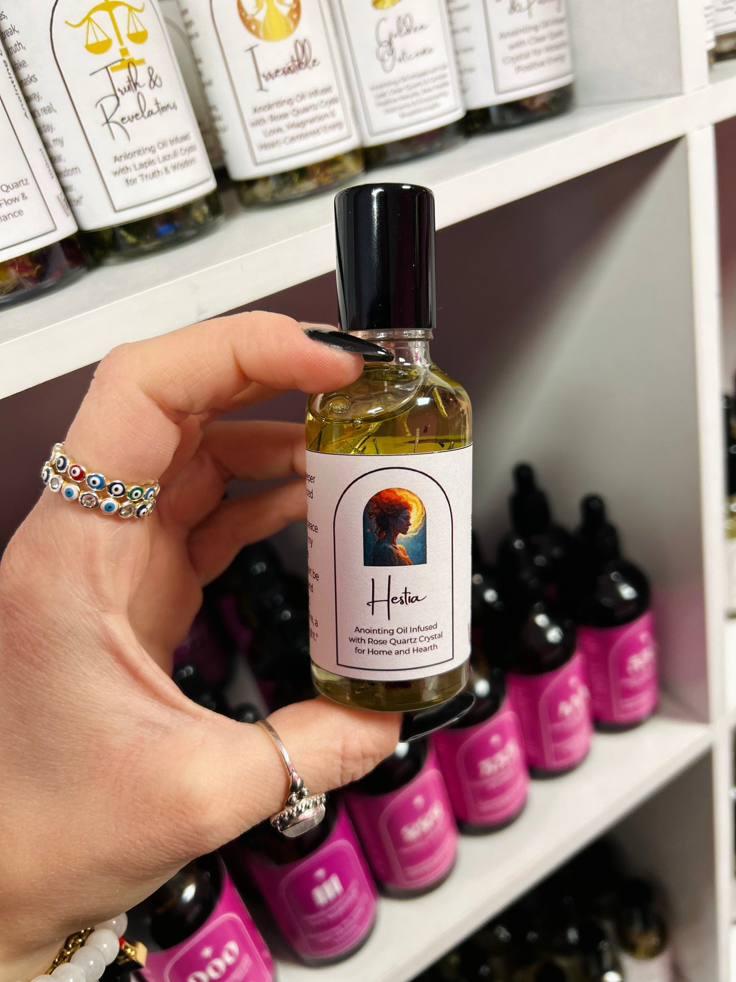 Hestia Spell Oil – Goddess of Hearth, Rest & Inner Peace