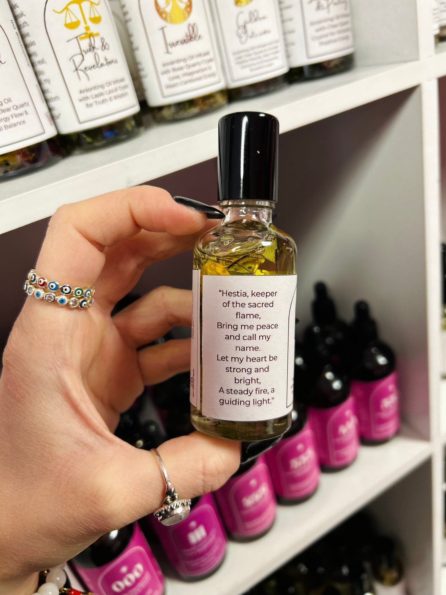 Hestia Spell Oil – Goddess of Hearth, Rest & Inner Peace