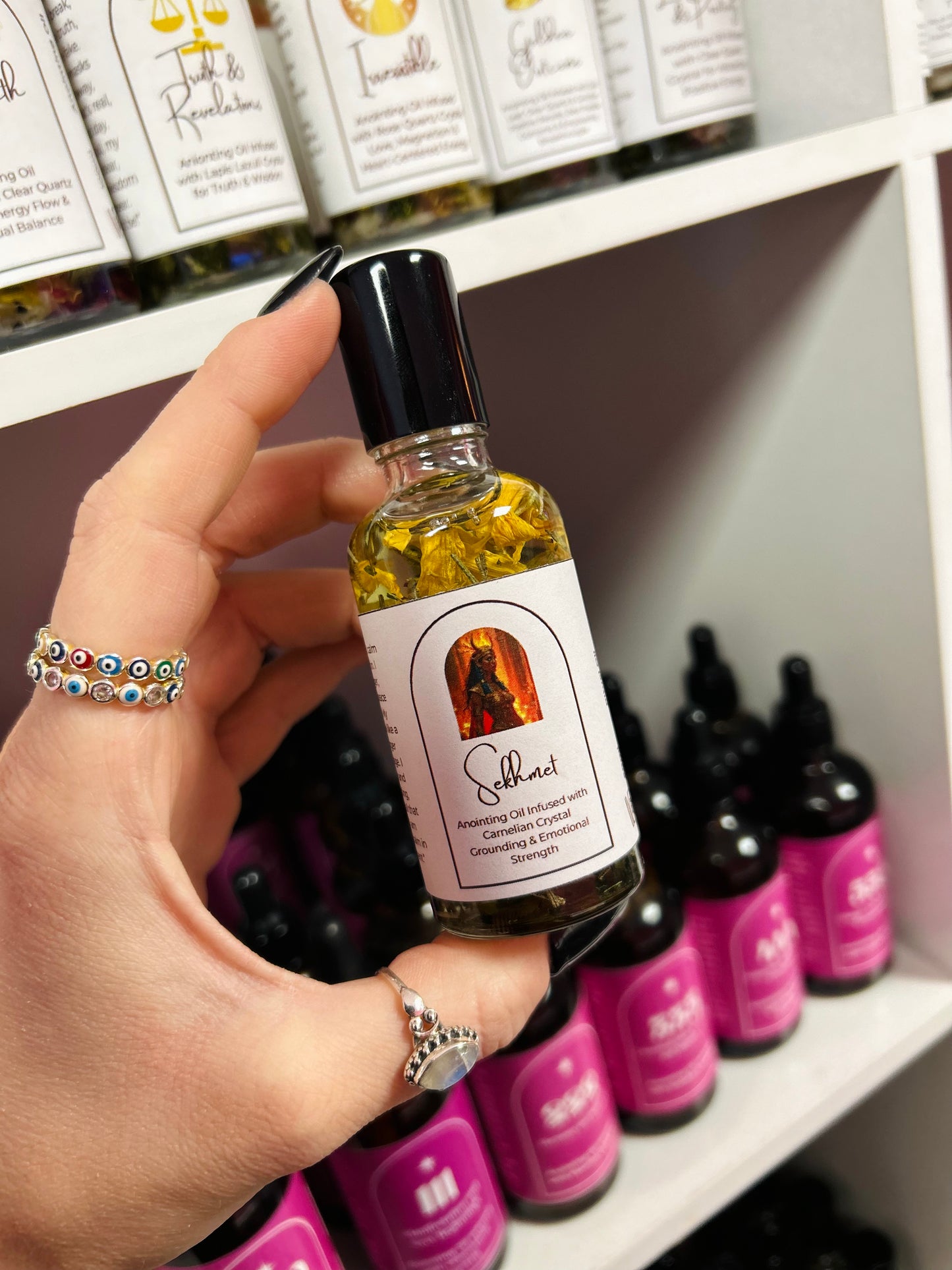 Sekhmet Spell Oil – Goddess of Strength, Power & Transformation