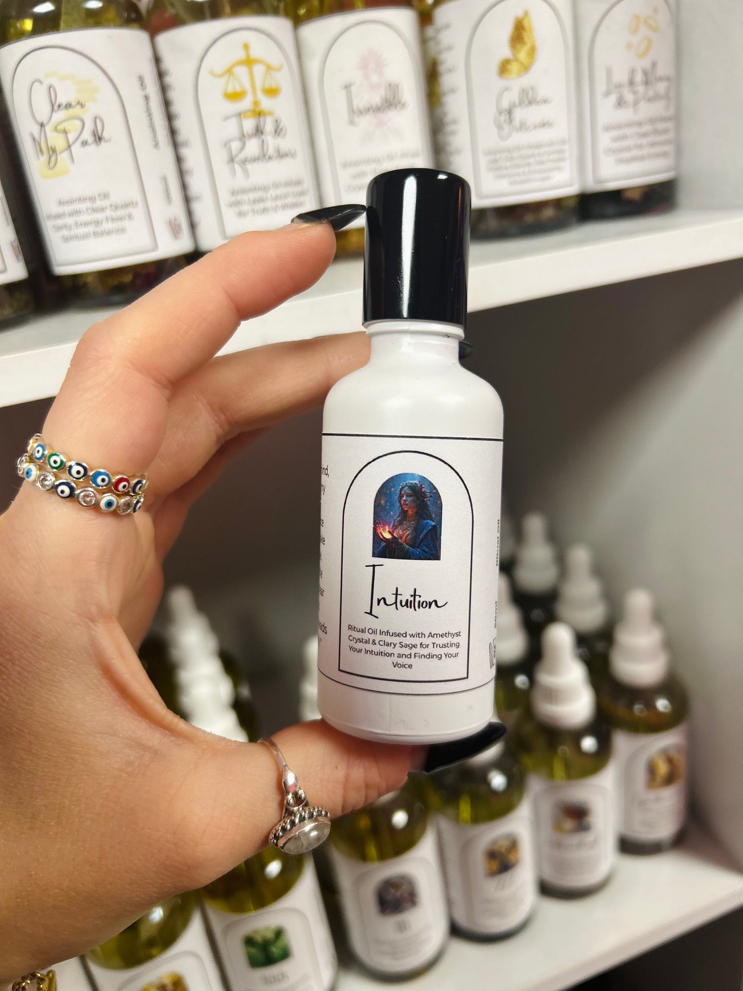 Intuition Spell Oil – Intuition Third Eye Spell Oil for Inner Wisdom, Spiritual Clarity & Finding Your Voice