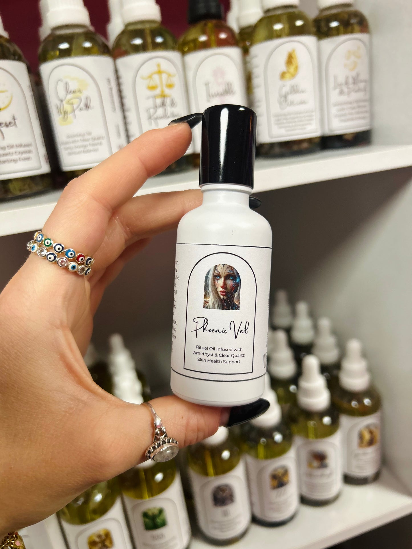 Phoenix Veil Intention Oil – Radiant Energy Spell Oil for Skin Support Renewal, Transformation & Skin Confidence Support