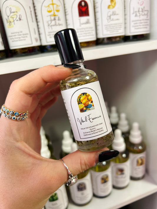 Vital Essence Spell Oil – Energy Protection & Vitality Boosting Spell Oil for Strength, Radiance & Natural Resilience