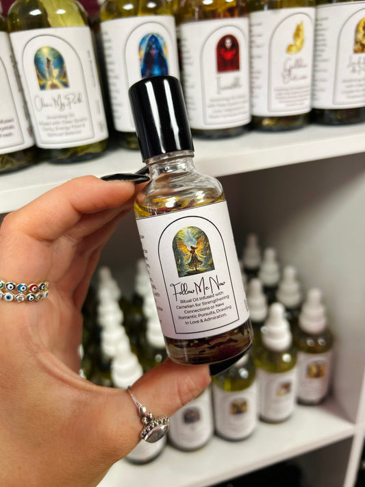 Follow Me Now Spell Oil - Attraction, Connection & Romantic Pursuits