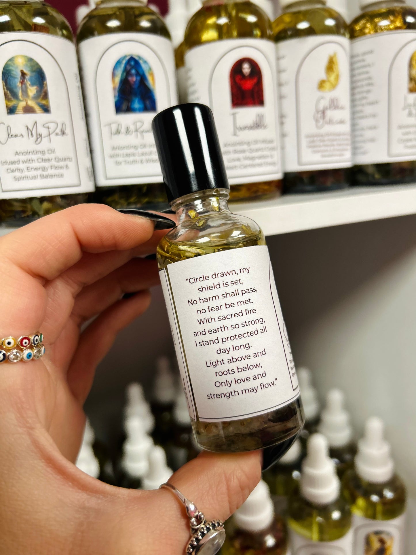 Sacred Shield Spell Oil - Protection, Boundaries & Empath Defense