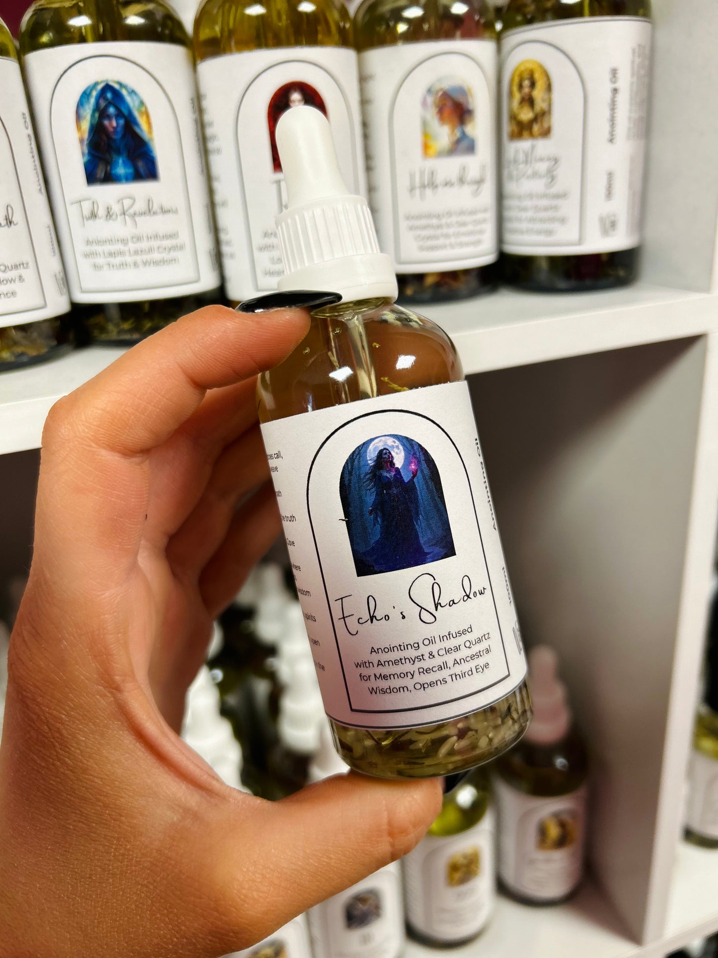 Echo’s Shadow Spell Oil - Memory, Ancestral Wisdom & Third Eye Activation