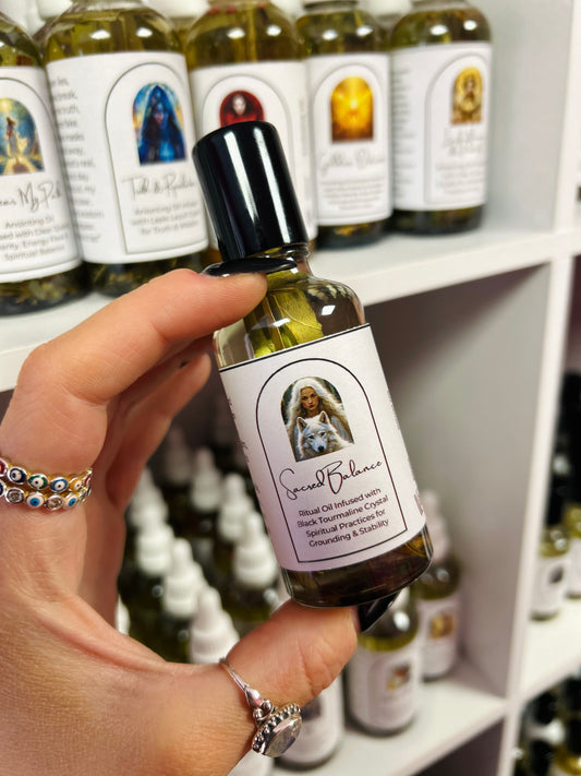 Sacred Balance Spell Oil - Spiritual Practice, Grounding & Mental Strength
