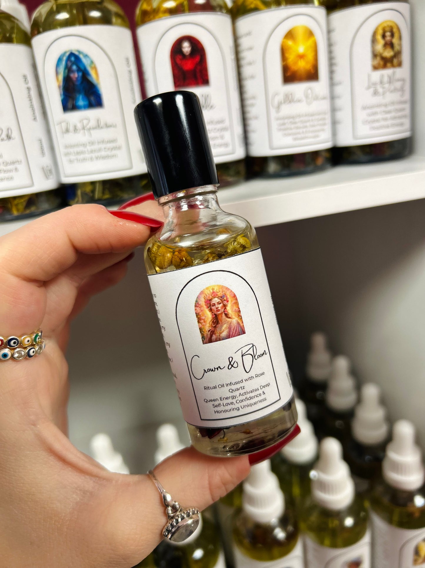 Crown & Bloom Ritual Oil – Queen Energy, Self-Love Spell Oil for Confidence & Embracing Your Unique Power