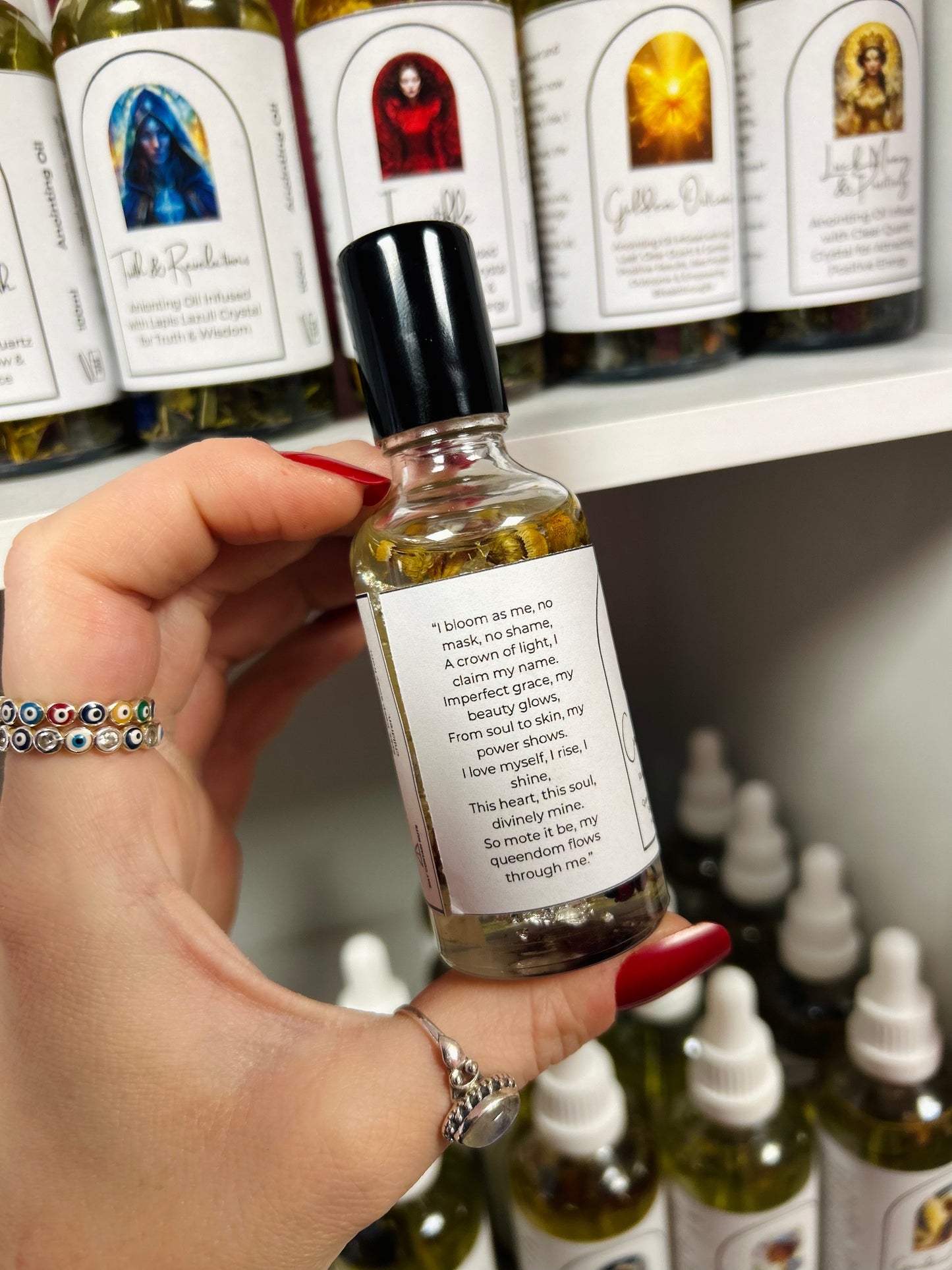 Crown & Bloom Ritual Oil – Queen Energy, Self-Love Spell Oil for Confidence & Embracing Your Unique Power