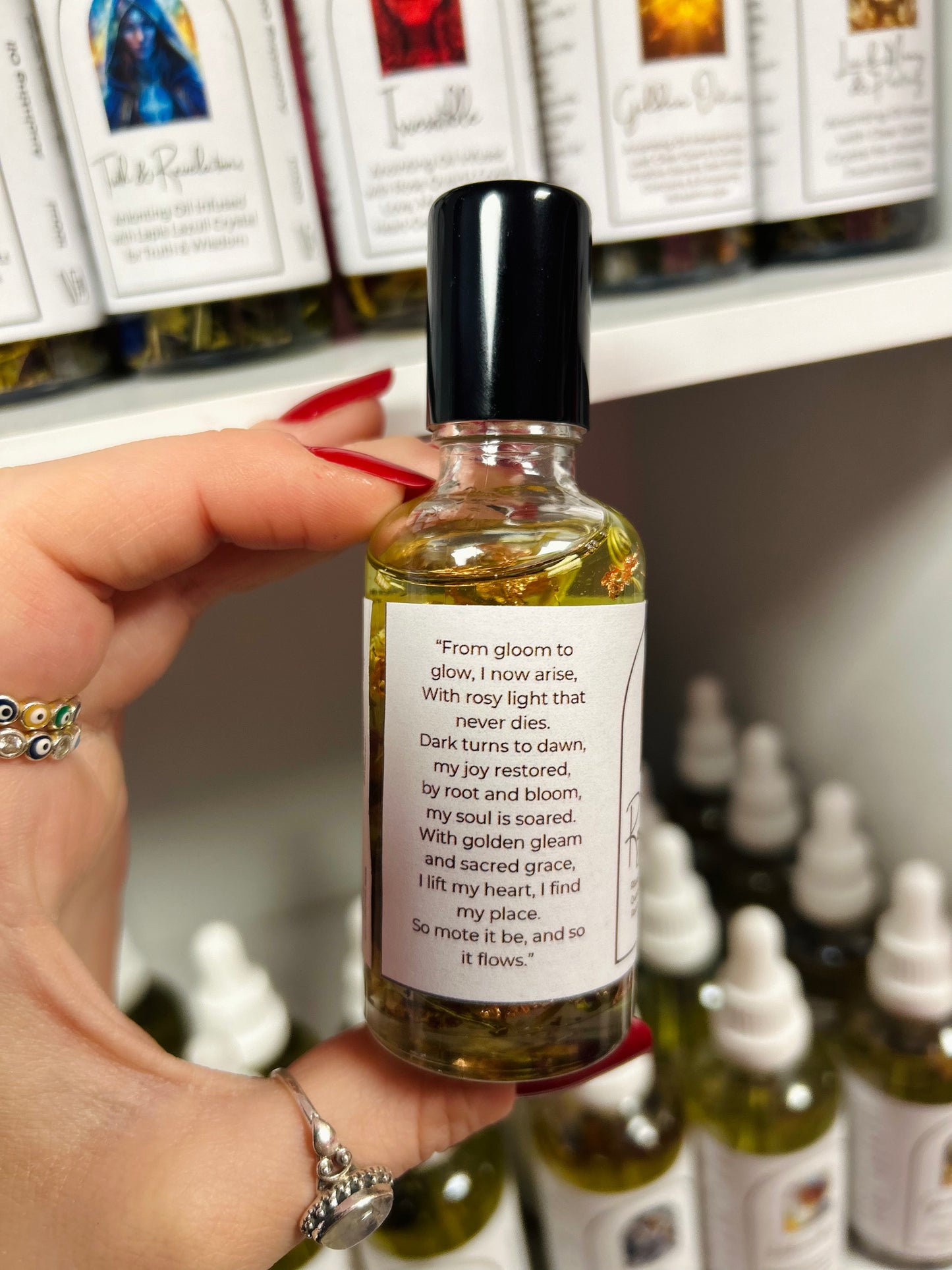 Rosy Realms Ritual Oil – Uplifting Energy & Low Mood, Energetic Joy & Turning Negativity Into Light