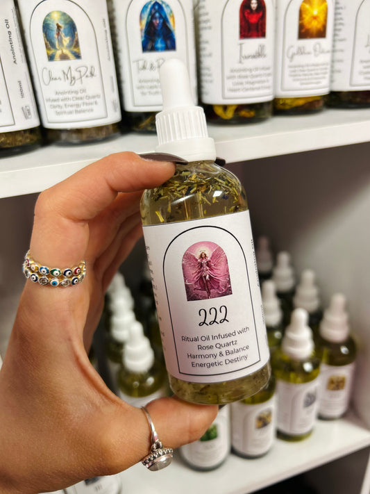 222 Angel Number Spell Oil - Harmony, Balance & Soulmate Energy