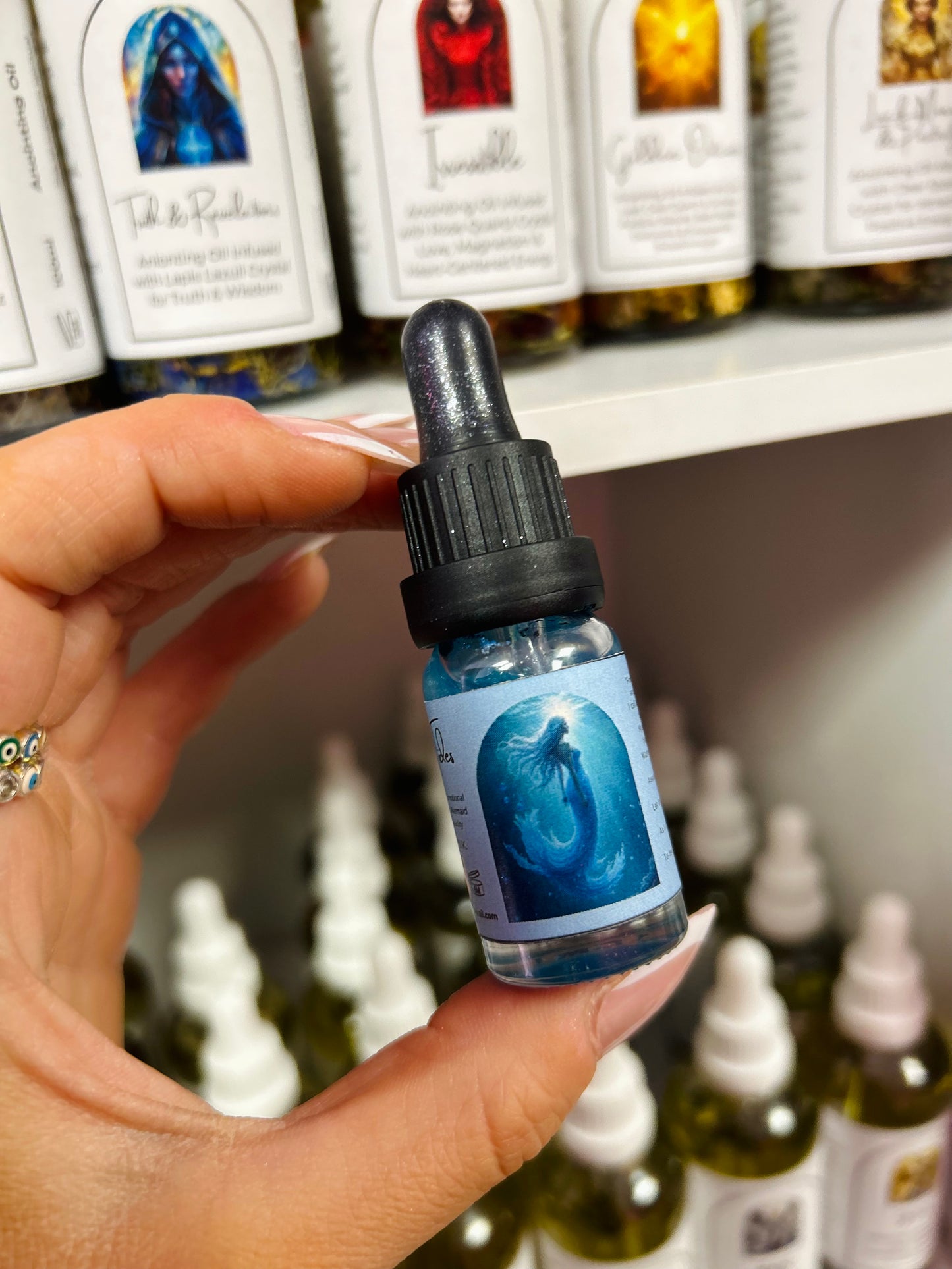 Mystic Tides 10ml Intention Oil – Lunar Water Magic for Emotional Flow, Go With The Flow & Releasing Control | Pocket-Sized Spell Oil