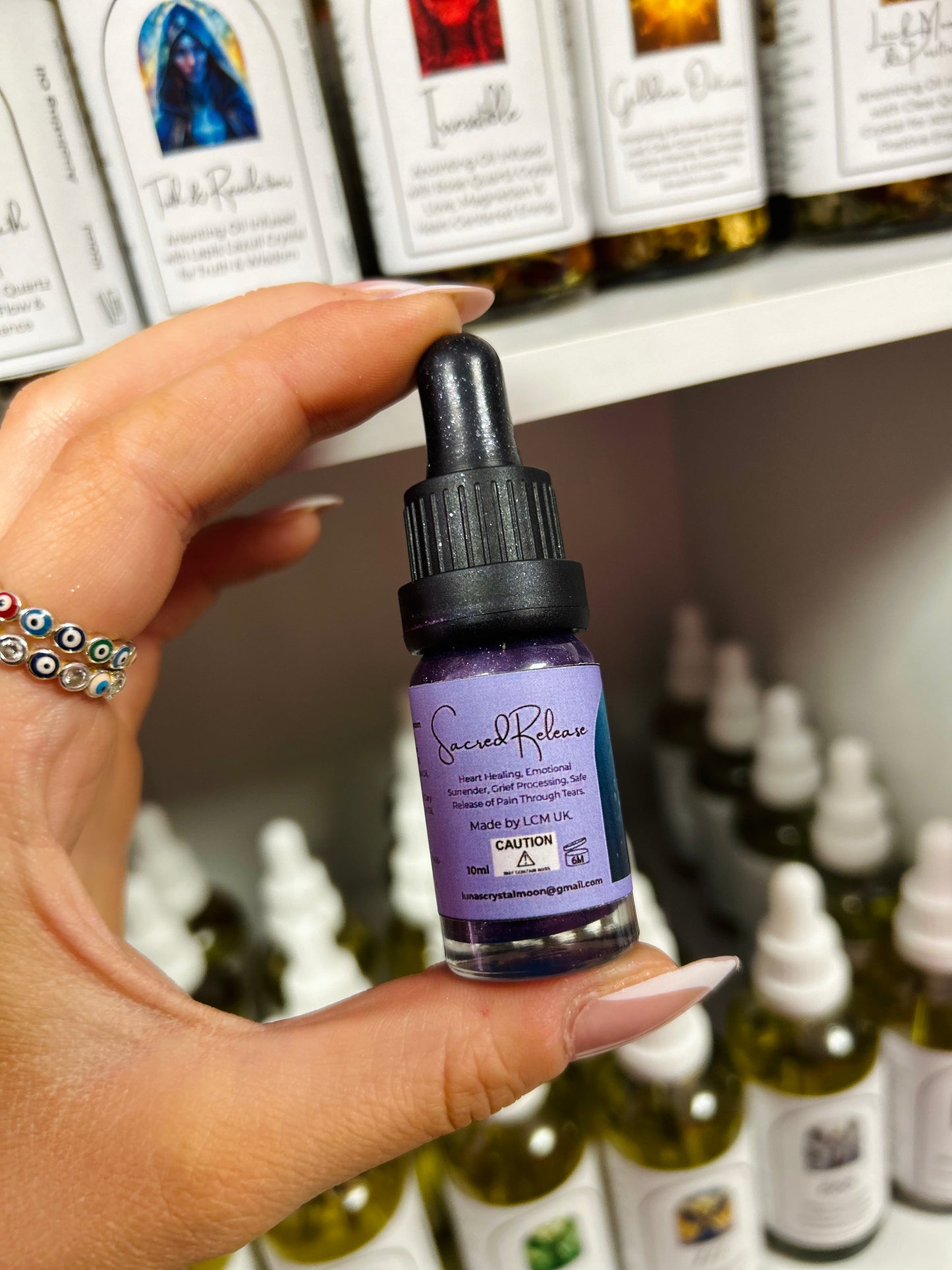 Sacred Release 10ml Intention Oil – Heart Healing, Grief, and Emotional Surrender | Pocket-Sized Spell Oil