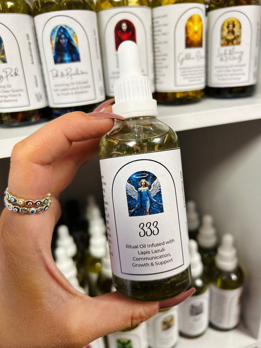 333 Angel Number Spell Oil - Communication, Growth & Spiritual Support