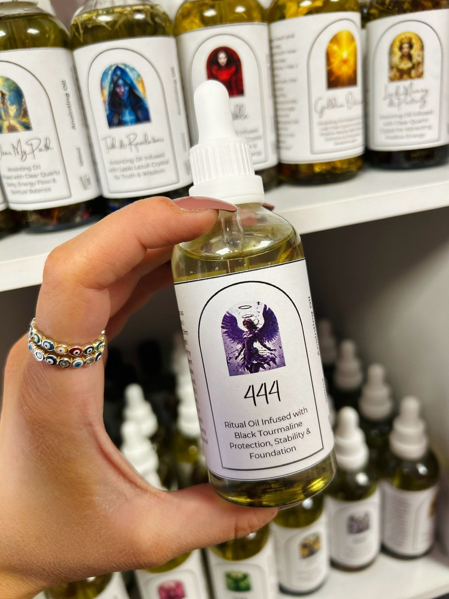 444 Angel Number Spell Oil - Protection, Stability & Foundation