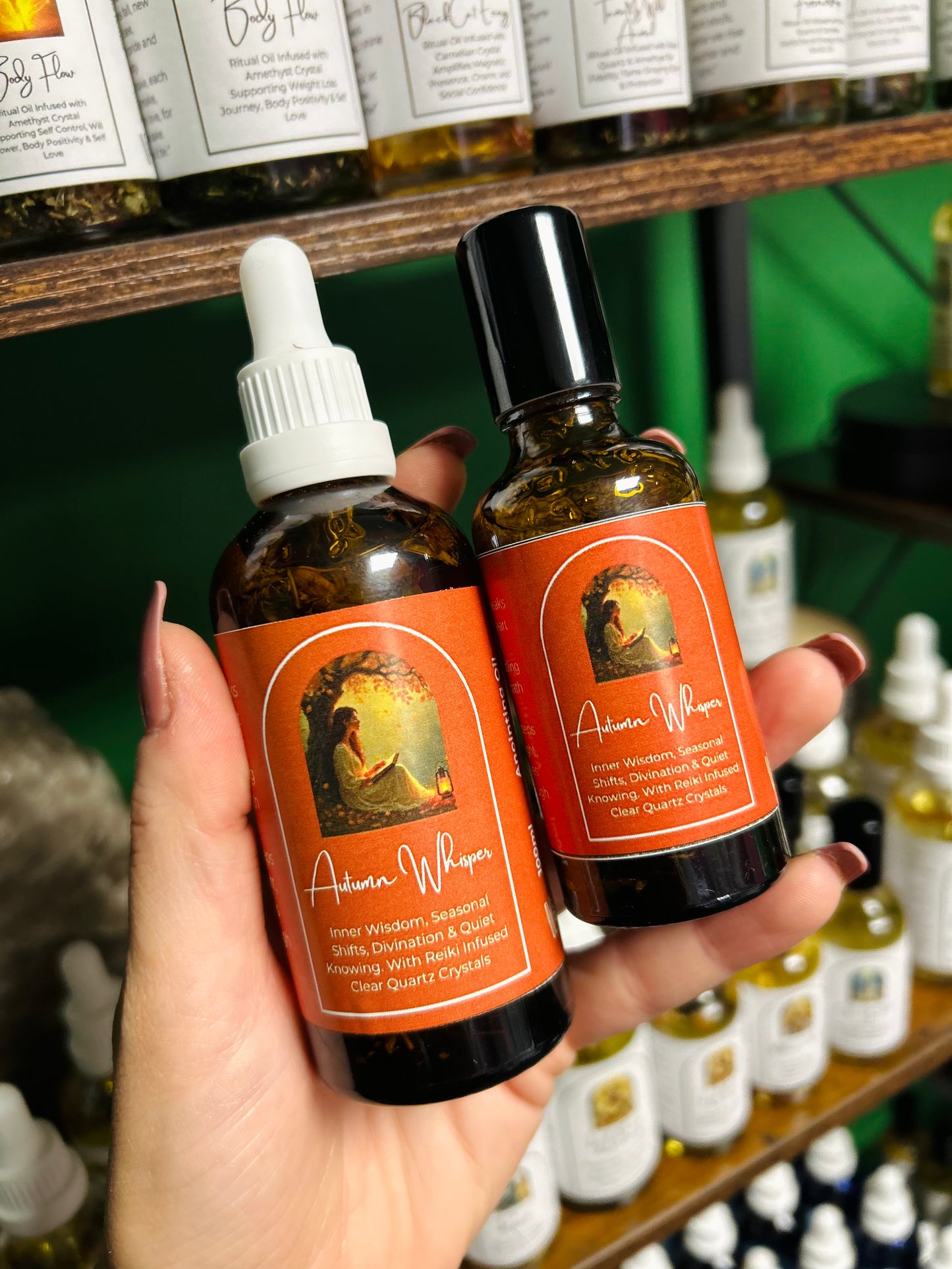 Autumn Whispers Frequency Oil - Inner Wisdom, Seasonal Shifts, Divination, Intuition, Fall Equinox Magic