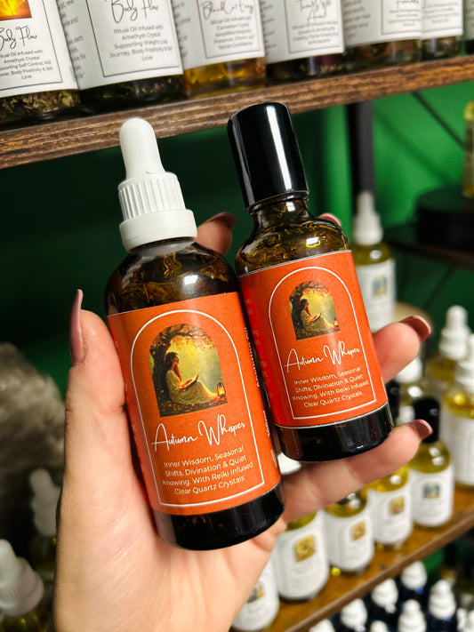 Autumn Whispers Frequency Oil - Inner Wisdom, Seasonal Shifts, Divination, Intuition, Fall Equinox Magic