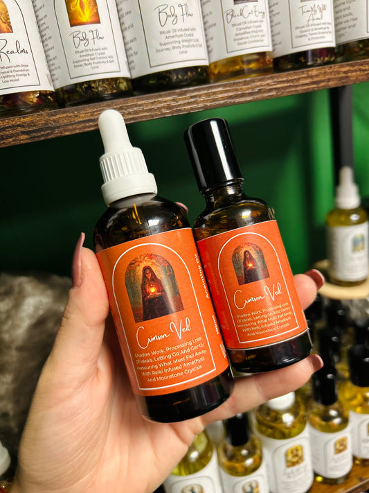 Crimson Veil Frequency Oil - Shadow Work, Processing Loss Of Ideals, Letting Go & Energetic Closure