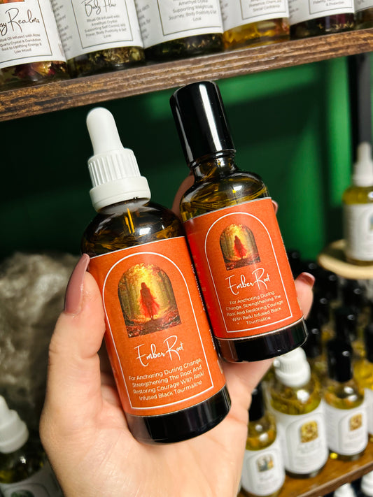 Ember Root Frequency Oil - Anchoring During Change, Stability, Restoring Courage, Strengthening Root Chakra, Inner Strength & Resilience