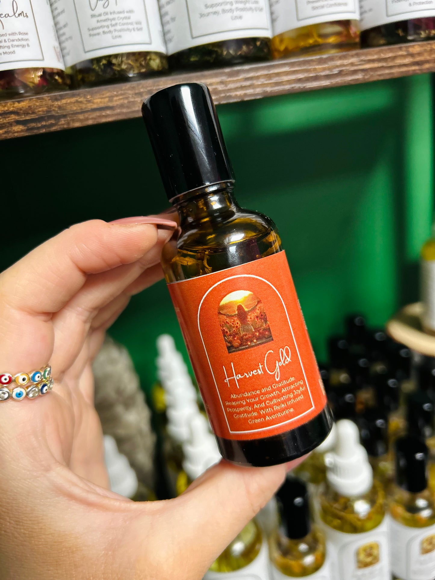 Harvest Gold Frequency Oil - Abundance and Gratitude, Reaping Your Growth, Seasonal Gratitude & Prosperity, Autumn Blessings