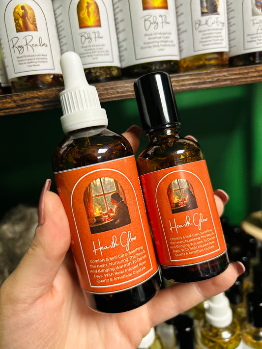 Hearth Glow Frequency Oil - Self Care and Comfort, Cosy Ritual, Soothing the Heart, Nurturing the Soul & Bringing Warmth to Darker Days