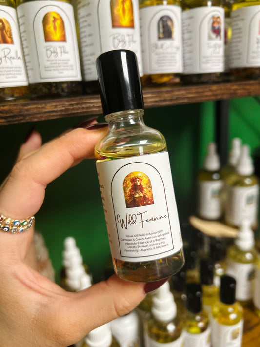 Wild Feminine Ritual Oil – Sensuality, Magnetism, Self-Love, Goddess Energy, Abundance Attraction