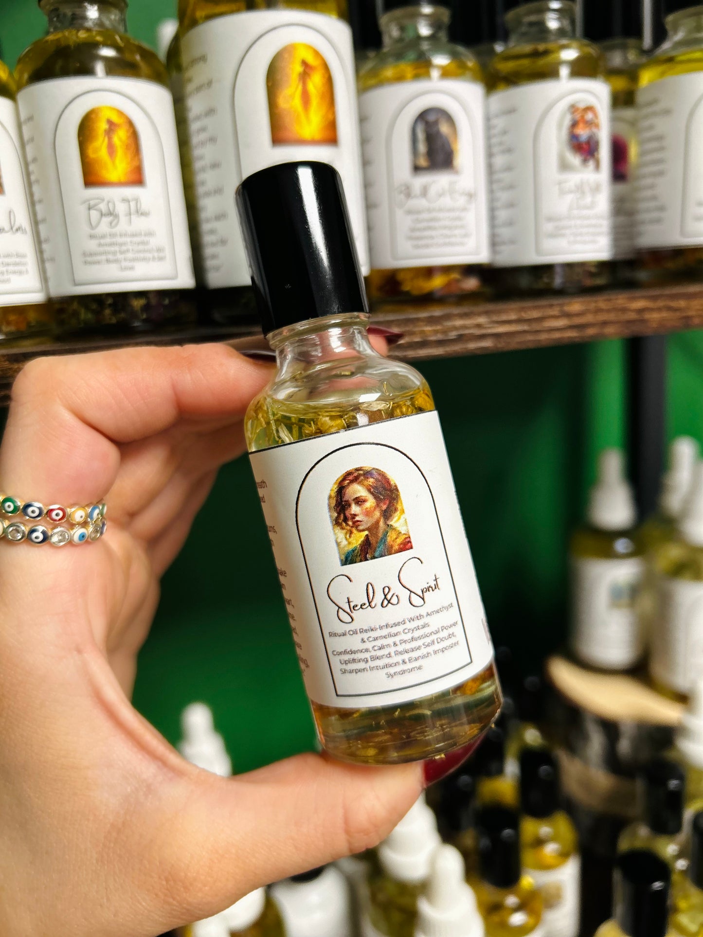 Steel & Spirit Ritual Oil – Banish Imposter Syndrome, Self-Belief, Calm Strength & Professional Power