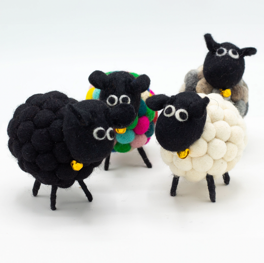 Handmade Felt Sheep Companions – Carriers of Energy & Intention